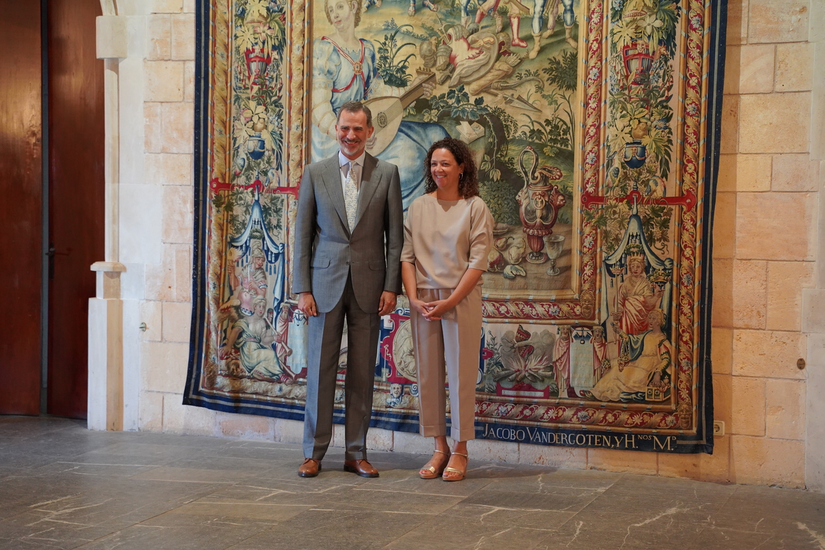SM el Rey Felipe VI recibe en audiencia a la presidenta del Consell de Mallorca, Catalina Cladera