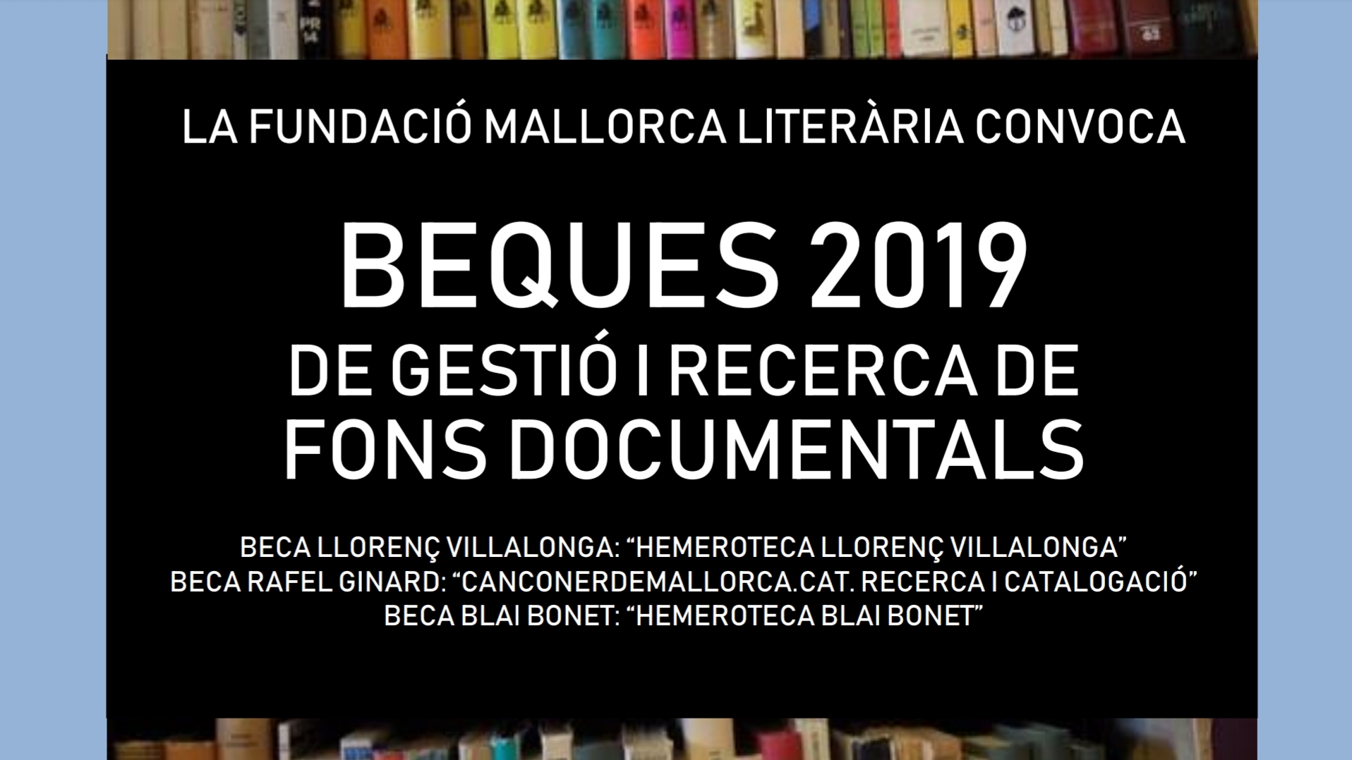 Cartell beques Fundació Mallorca Literària