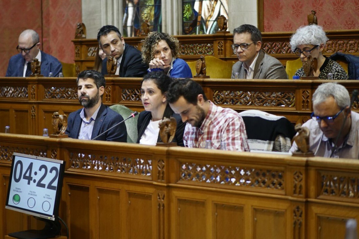 Intervención de la consellera de Territori, Maria Antònia Garcias, durante el Ple del Consell.