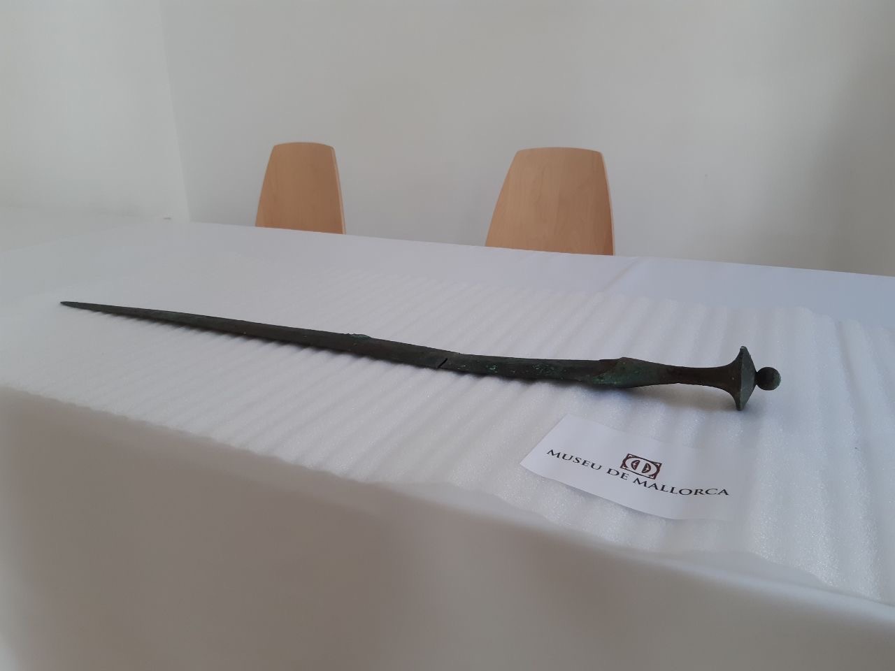 Recepció espasa prehistòrica al Museu de Mallorca