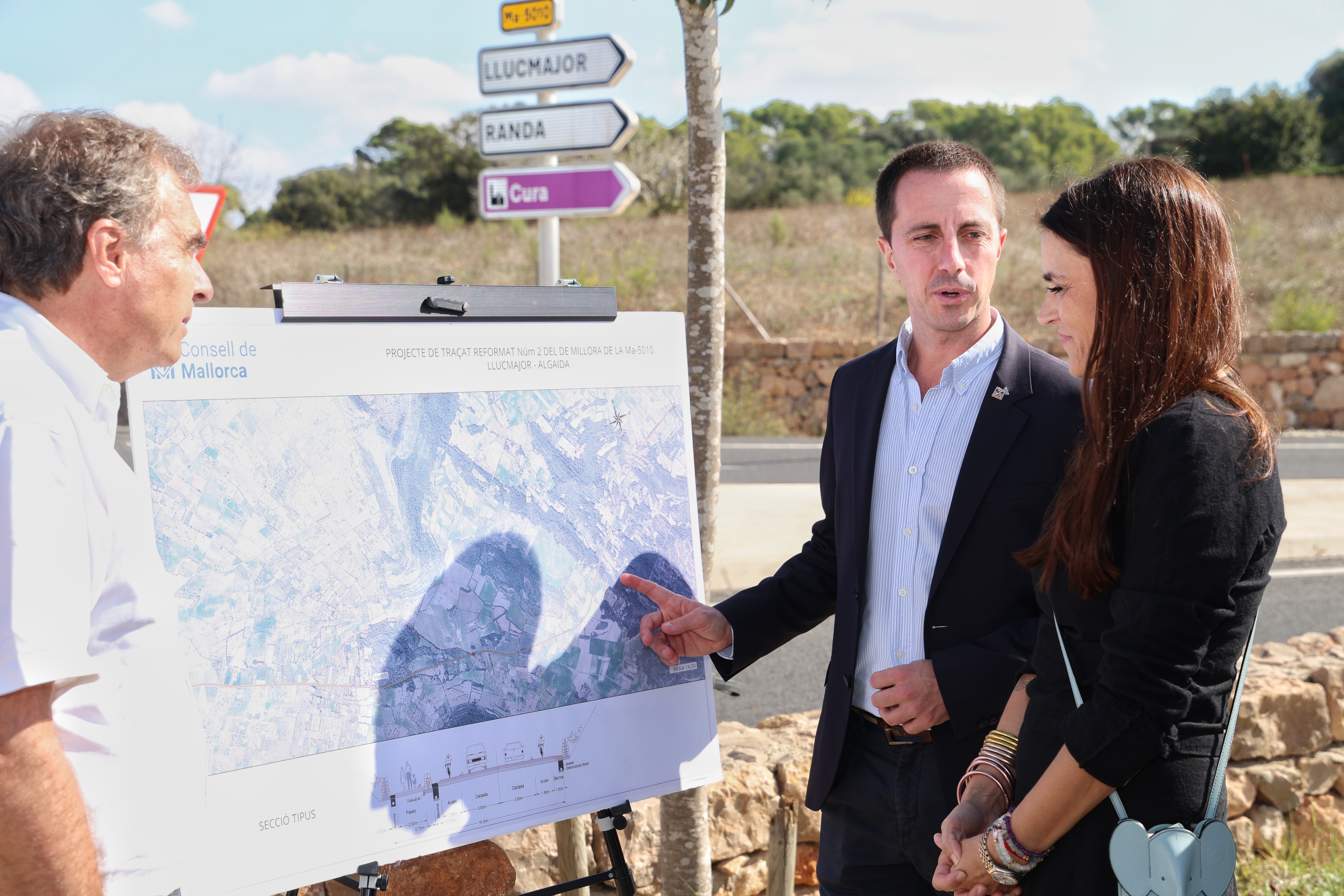Presentació del projecte de reforma de la carretera d’Algaida a Llucmajor.