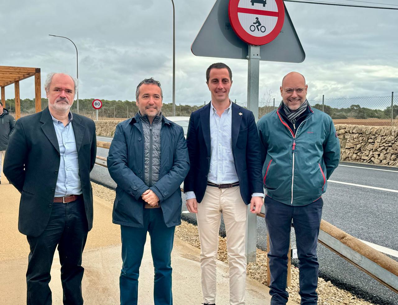 Inauguración de la reforma de la carretera de ses Salines a la Colònia de Sant Jordi.