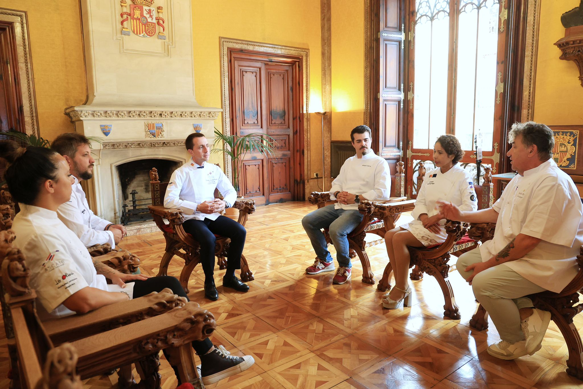 El presidente Galmés recibe a la Asociación de Cocineros Afincados en las Illes Balears.
