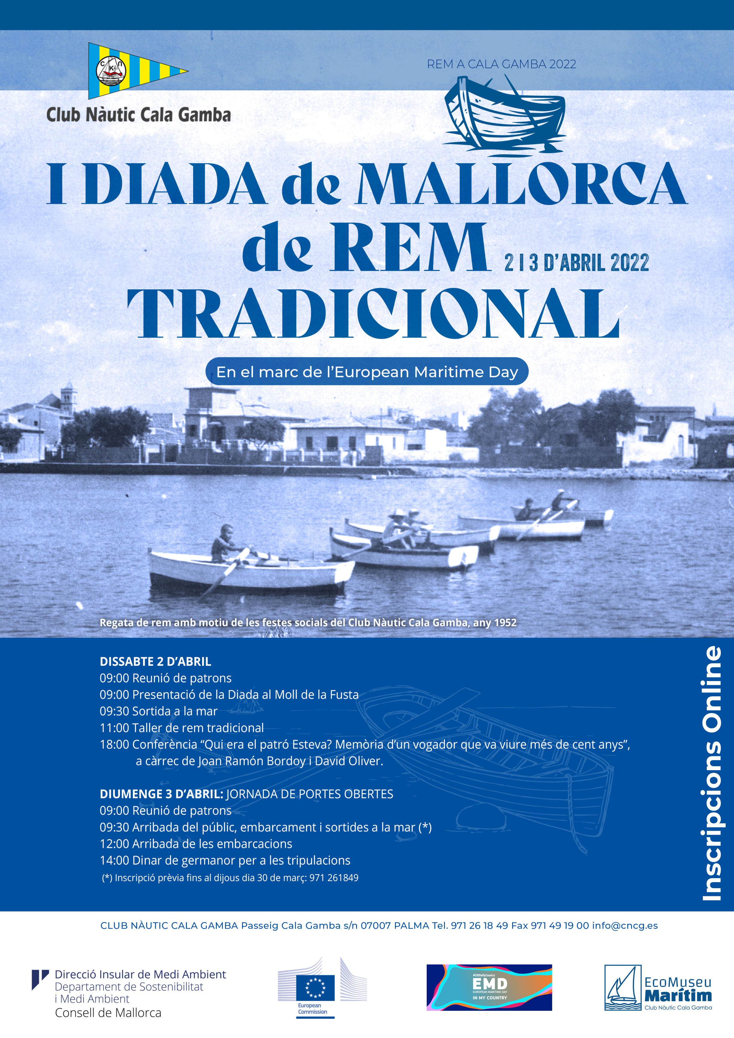 Cartell de la primera Diada de Rem Tradicional a Mallorca