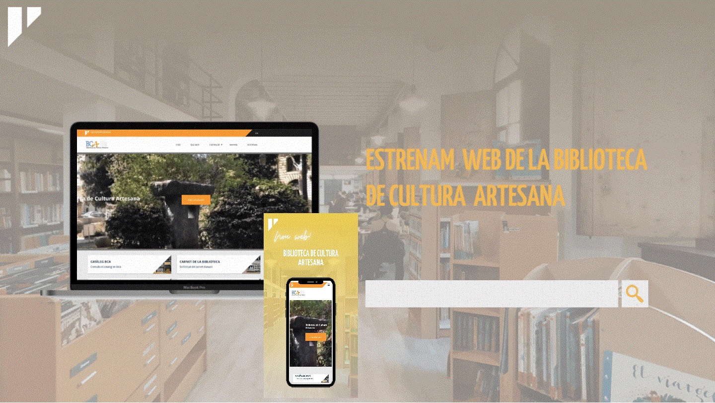 Imatge de la renovada web de la Biblioteca de Cultura Artesana