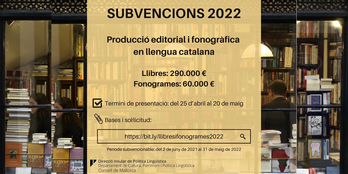 Ajudes a la producció editorial i fonogràfica en llengua catalana.