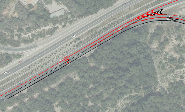 Imatge descriptiva de l'actuació de modifcació de carrils a l'autopista d'andratx.