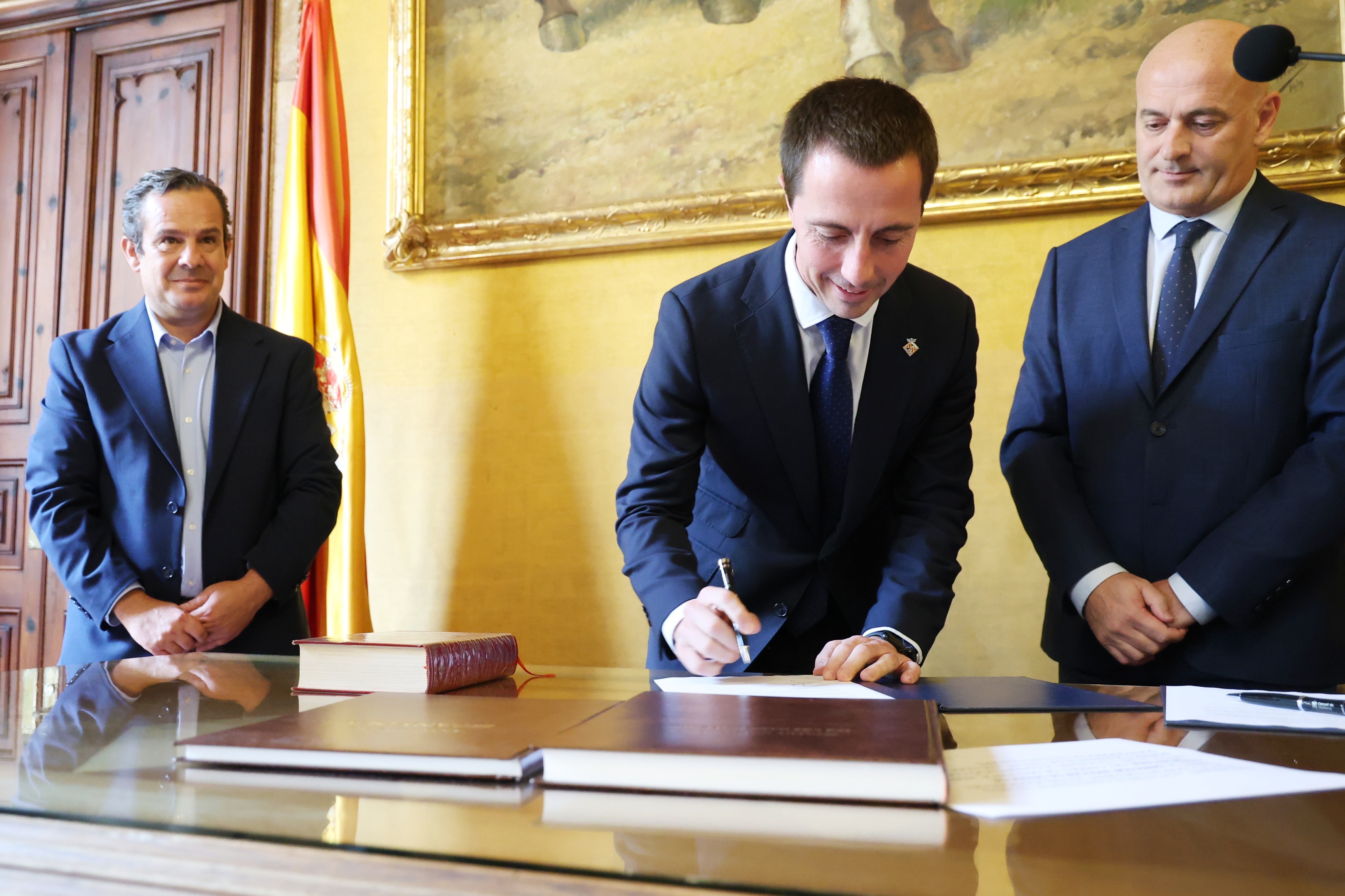 El consejero de Presidencia, el presidente del Consell de Mallorca y el director insular de la Sierra de Tramuntana