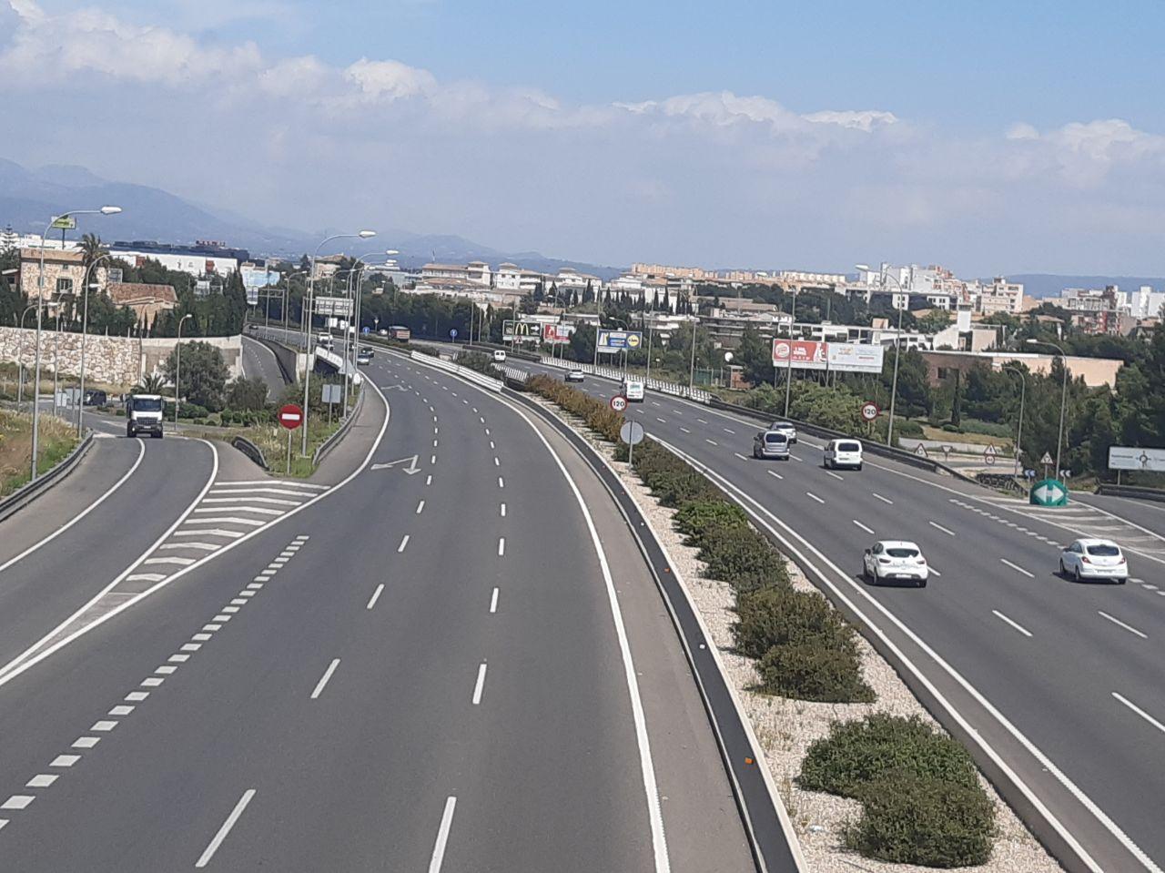 El trànsit cau fins a un 95% a les carreteres de Mallorca el primer mes de l’estat d’alarma.