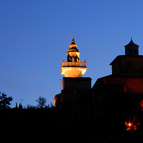 Campanario de la iglesia de Sant Bartomeu, parroquia de Valldemossa © Foto: Gabriel Lacomba